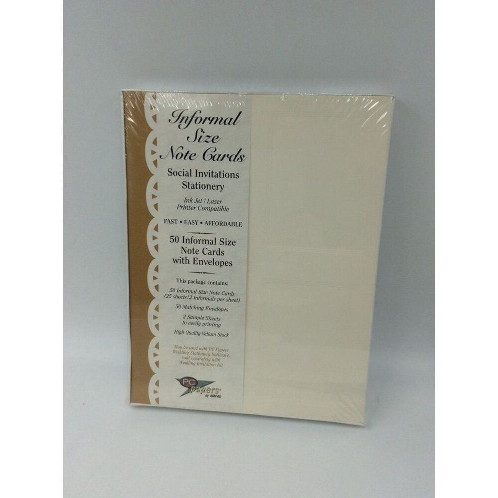 Vintage Notecards Blank 50 ct Note Cards Laser Ink-Jet Printer Printable